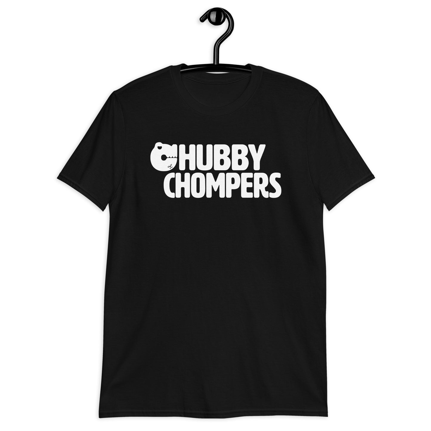 Camiseta unisex de manga corta Chubby Chompers (logotipo central)