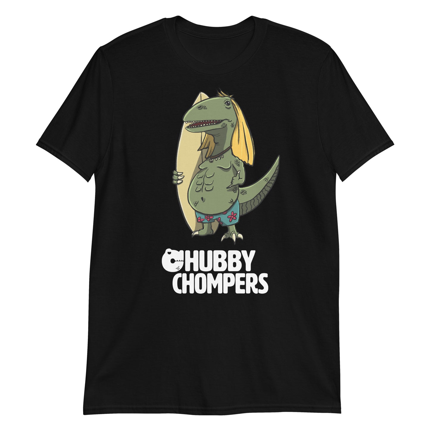 Prehistoric Wave Rider camiseta unisex de manga corta con estampado frontal