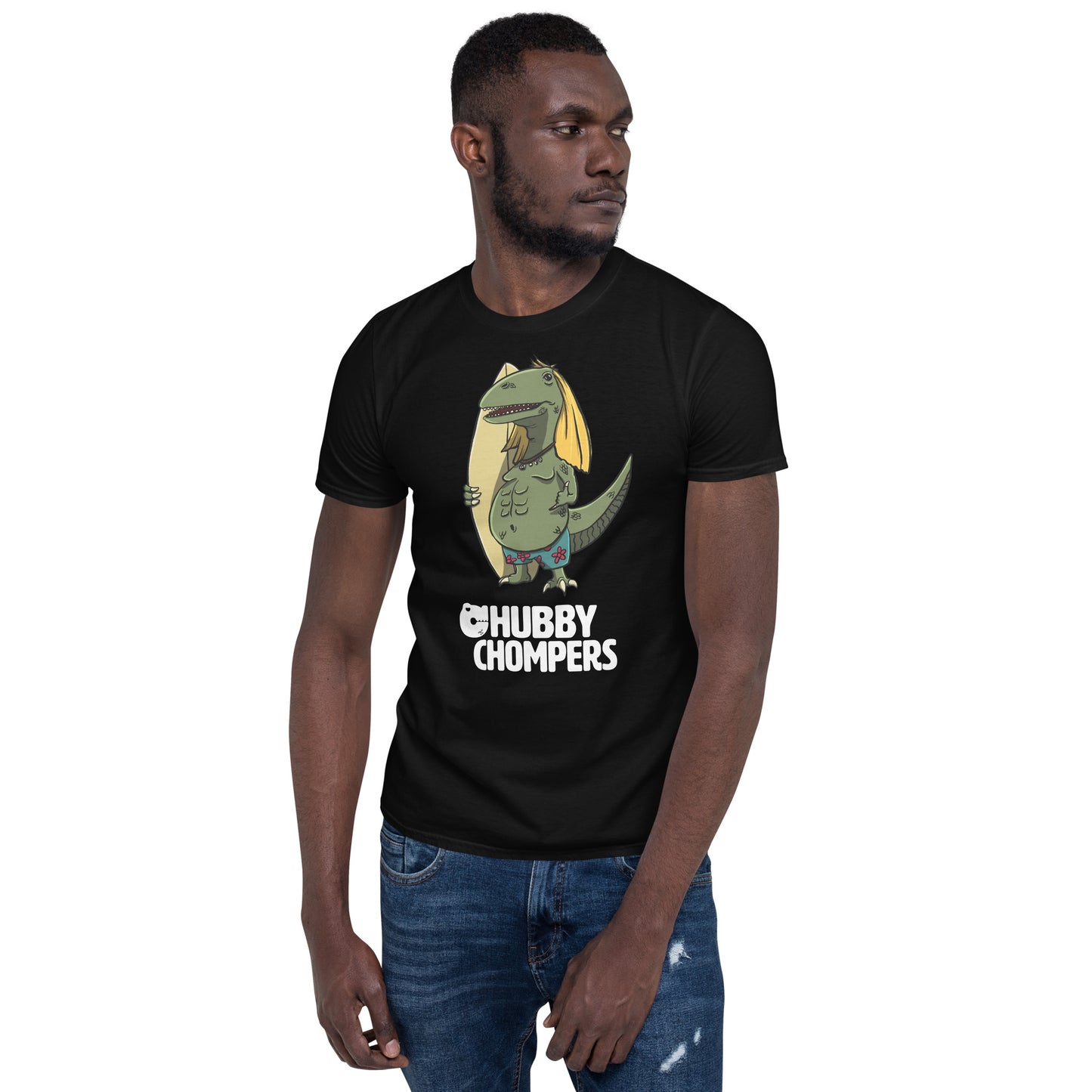 Prehistoric Wave Rider camiseta unisex de manga corta con estampado frontal