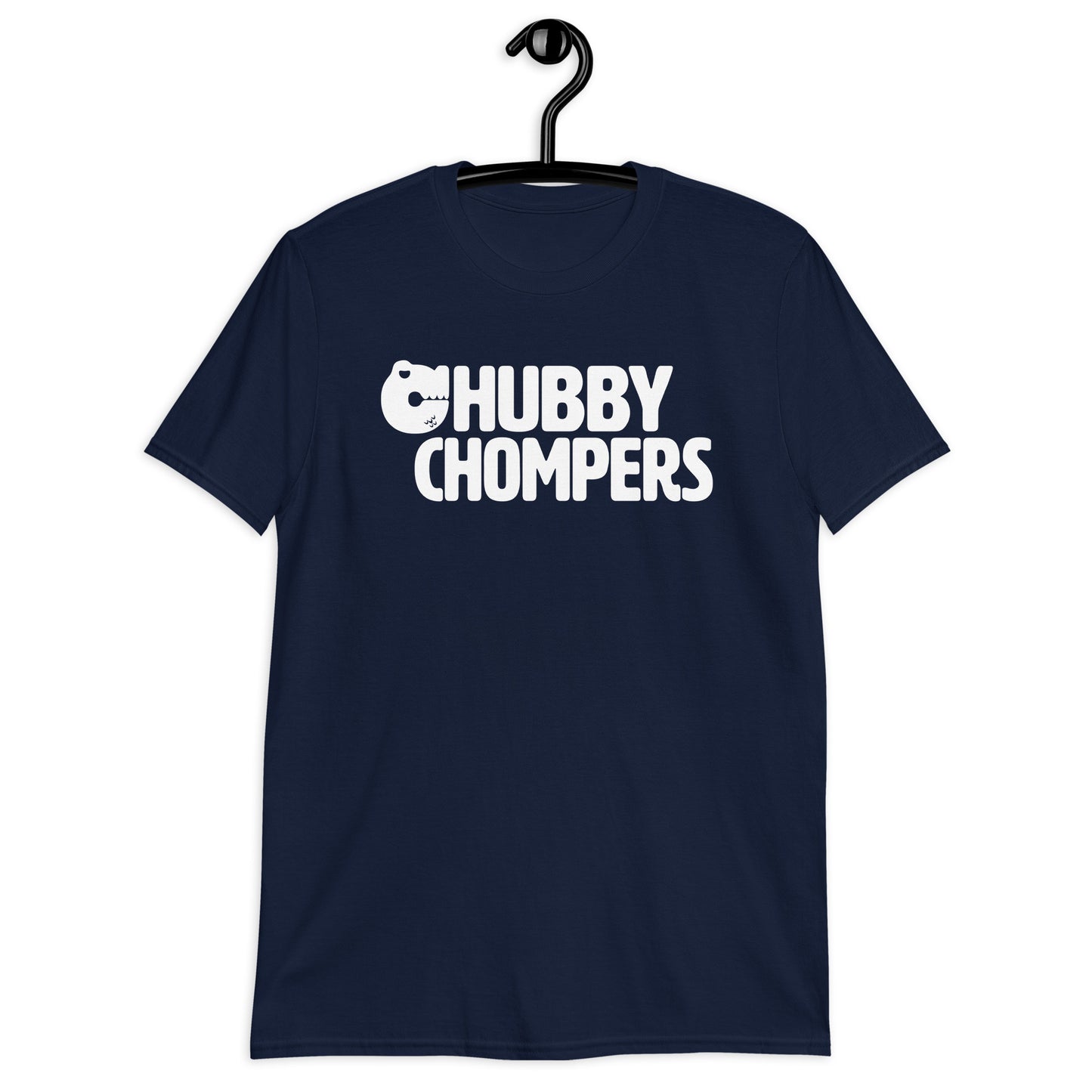 Camiseta unisex de manga corta Chubby Chompers (logotipo central)
