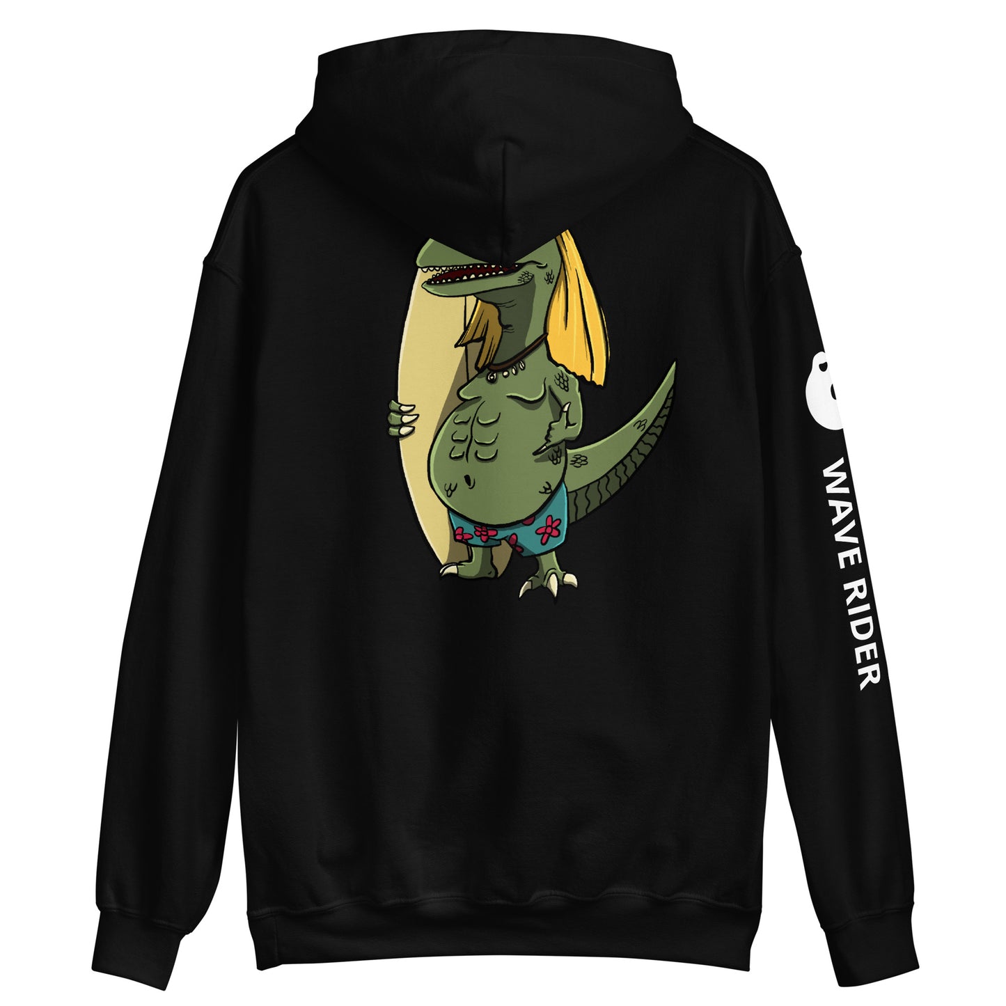 Sudadera con capucha unisex Jinete de olas prehistóricas