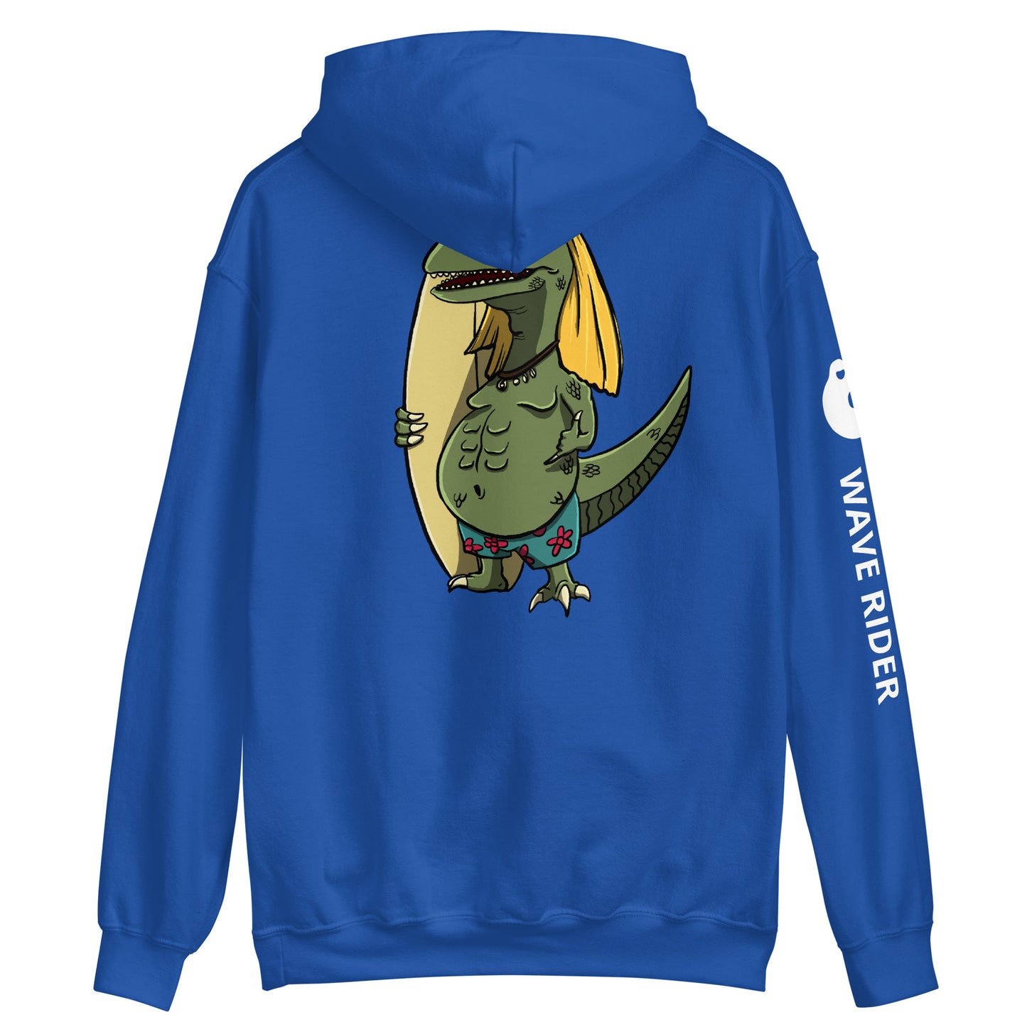 Sudadera con capucha unisex Jinete de olas prehistóricas